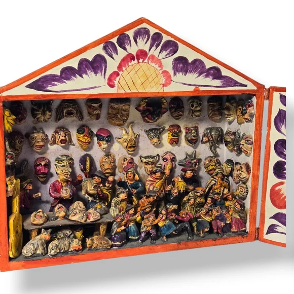 Vintage Retalbo Alter by Florentino Jimenez Peruvian Artist RARE Diorama - Picture 1 of 15